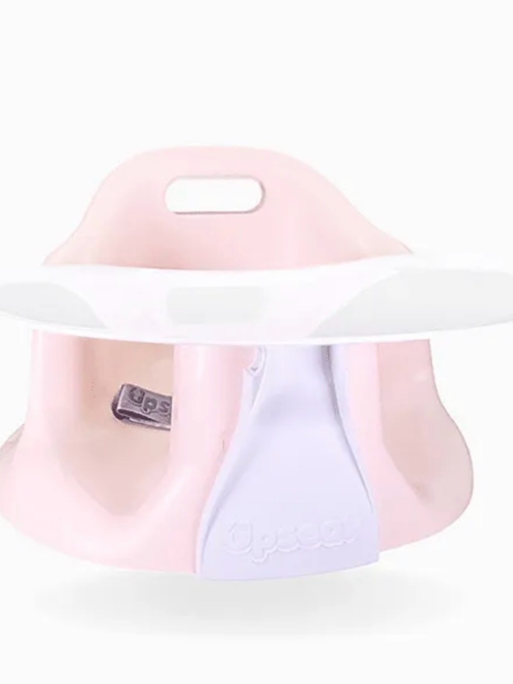 Upseat Baby Booster Seat with Tray - Blush Pink & White